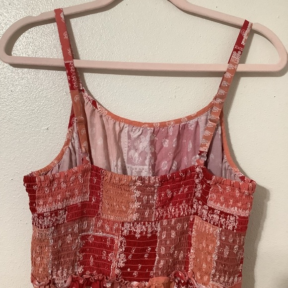 Beach Lunch Lounge Bandana Print Cowgirl Patchwork Print Babydoll Dress Medium - Picture 10 of 15